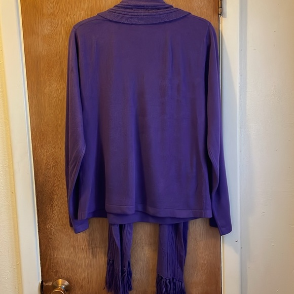 ColdWater Creek Sz XL Full Body Sweater With Attached Scarf - Picture 2 of 6
